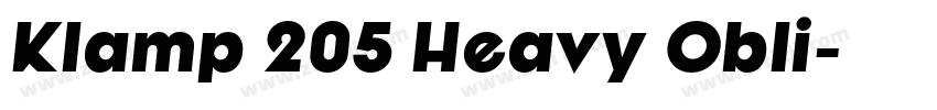 Klamp 205 Heavy Obli字体转换
